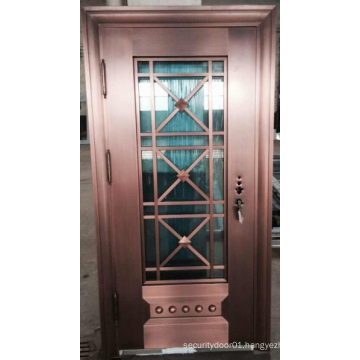 Stylish Glass Luxurious Inexpensive Copper Door